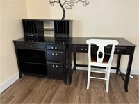 Counter Height Wood Desk Set & Chair