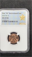 2019-W "1st W" Lincoln Cent NGC MS68 RED