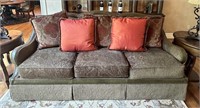 $$ Highland House Sofa with Leather Trim, Nail