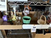 3 Flats of Misc. Glassware & Figurines