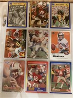 9-Joe Montana football cards