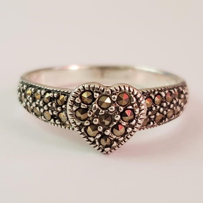 $120 Silver Marcasite Ring