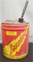 Vintage 5 Gallon Metal Gas Can