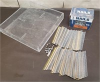 Acrylic Tray w/ Roofing Nails, Nail Belts & More