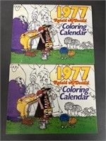(2) 1977 Ronald McDonald Coloring Calendars