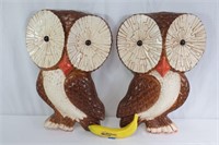 Pr. MCM Ceramic Owl Wall Plaques