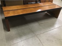 Rustic Long Wood Bench and Table Top Bundle