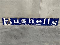 Bushells The Tea Of Flavour Enamel Sign. Half of