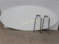 White Oval Boardroom Table