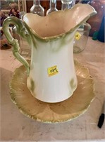 ceramic bowl and pitcher set