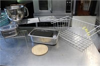 Cooling rack, pan, mixing bowl