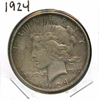 1924 Peace Silver Dollar