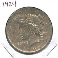 1924 Peace Silver Dollar