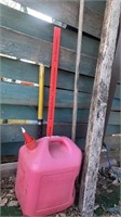 Gas Can & 2 Shovel Handles