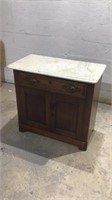 Antique Marble Top Cabinet. Z...