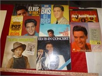 Elvis Presley Vintage Vinyl Record Albums - 8pc