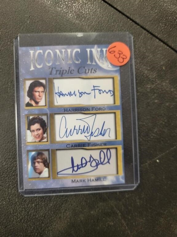 Facsimile Iconic Ink Ford, Fisher, Hamill Card
