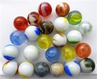 24 VINTAGE SHOOTER MARBLES!