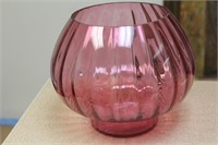 Cranberry Red Vintage Glass Bowl