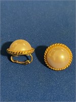 Faux Pearl Clip on Earrings