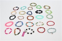 26 Asstd Costume Jewelry Bracelets - Beaded