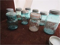 Ball Blue, TIght Seal, Atlas Canning Jars with