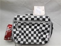 Black/White Checkered Lunch Bag, Glittery