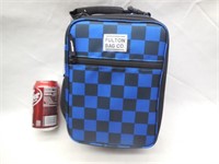 Blue Checkered Lunch Bag