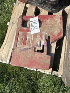 Stamped, IH 100#, "Big Hole" suitcase weight
