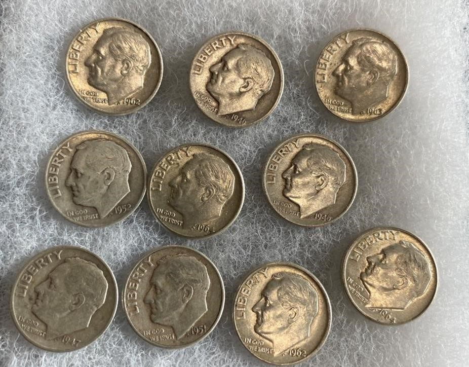 10 Roosevelt Dimes