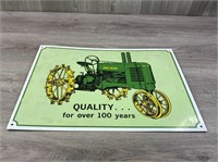 John Deere 16”x12 1/4” Metal Sign