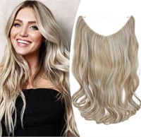 (new)Hairro Invisible Wire Hair Extensions Curly