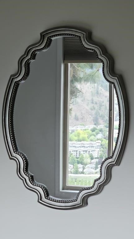 Silver Terelle 33/3/4" High Framed Wall Mirror