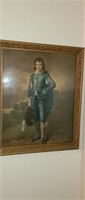 Vintage print of the famous painting "Blue Boy"