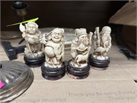 4PC CHINESE FIGURINES