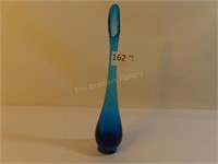 Blue Art Vase - 11" Tall