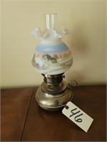 LAMP W/ HAND PAINTED SHADE