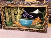 CANVAS WITH WOOD FRAME PICTUR LOT