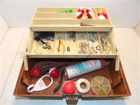 Sm Plano Tackle Box w/ Asst Fishing Accessories