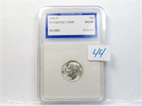 1955 P Roosevelt Dime MS 68 Silver IGS Grading