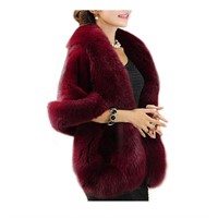 Old Dlrd Women's Winter Faux Fur Coat Wedding...