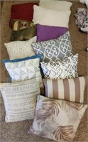 Box of Assorted Throw Pillows