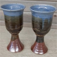 2 Pottery Goblets