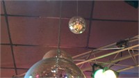 Small disco ball: approximately 6 inches wide