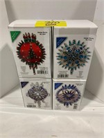 SET OF 4 MARY MAXIM DESIGN WORKS BEADED ORNAMENTS