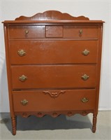 Vintage Painted 5 Drawer Dresser