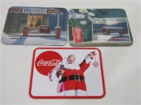 3 Coca Cola Trivets 6 1/2" X 8 1/2"