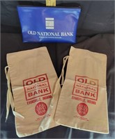 Vtg Old National Bank Money Bags