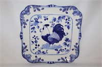 Certified International Blue Rooster Large Platter