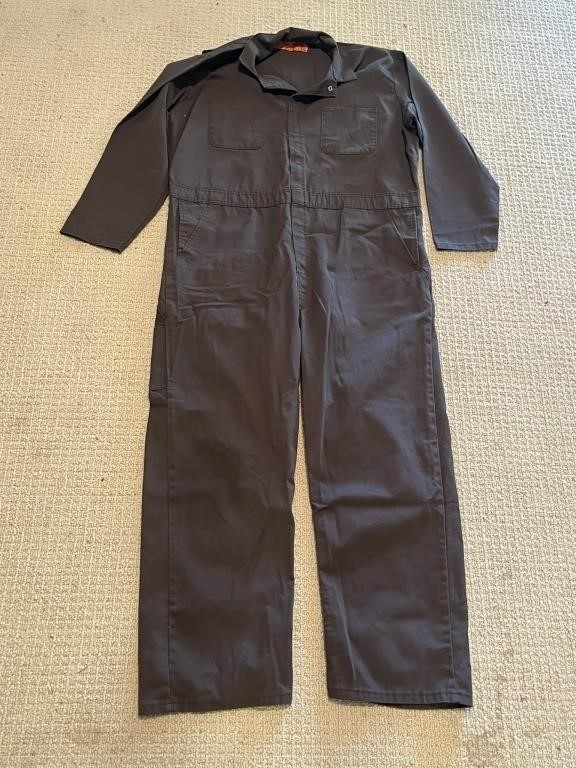 (3) Red Kap Men's Coveralls, Brown Size 48 Regular